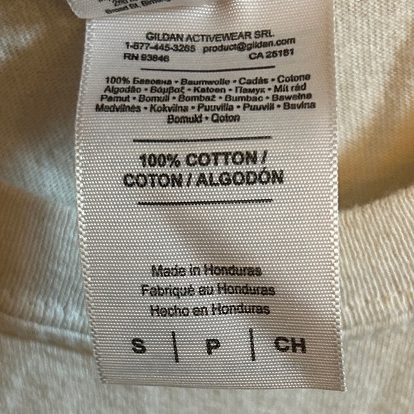 Dalhousie Gildan White Tee with Yellow Tiger Pride Design, size S - Picture 4 of 5